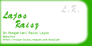 lajos raisz business card